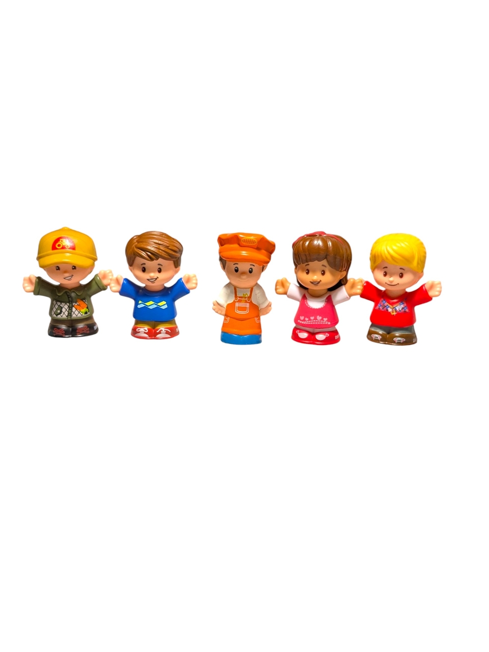 Fisher-Price Little People Lot Of 5 Zoo Keeper, Train Conductor, Boys And Girls
